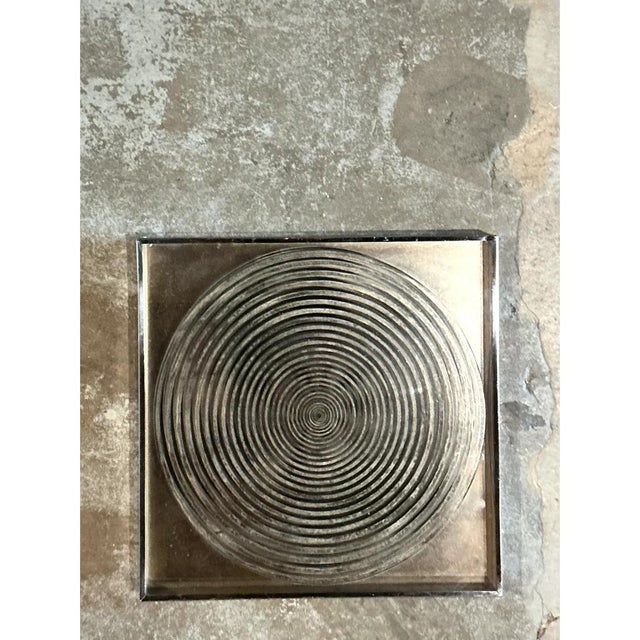 Mid-Century Modern Vintage Geometric Metal and Mirror For Sale - Image 3 of 14
