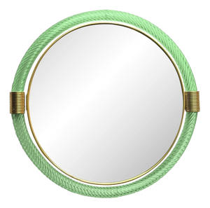 Venetian Round Murano Glass Wall Mirror by Simoeng