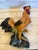 Large Vintage Ceramic Rooster Figurine in the Style of Italian Majolica For Sale In Denver - Image 6 of 12