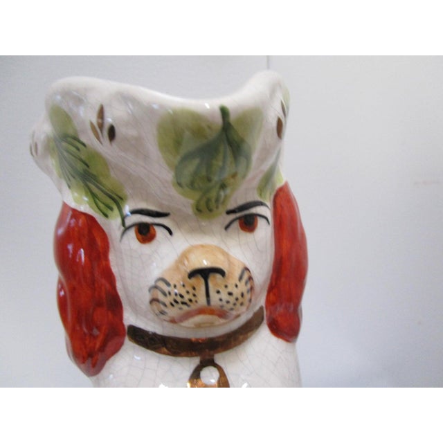 Ceramic 20th Century Staffordshire Red and White Begging Spaniel Toby Jug For Sale - Image 7 of 9