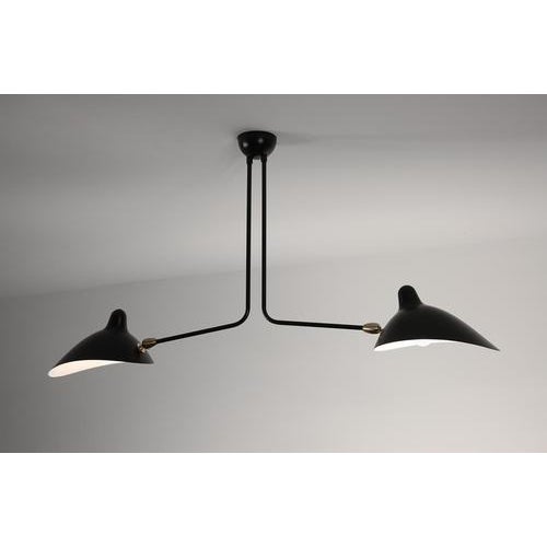 Ceiling lamp model 'two fixed arms ceiling lamp' designed by serge mouille in 1959. manufactured by editions serge mouille...