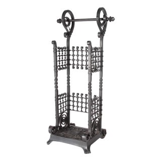 Thomas Jekyll (Attr.) (1827-1881) Cast and Wrought Iron Walking Stick Stand, Umbrella Stand, or Fire Place Tool Stand c.1875 For Sale