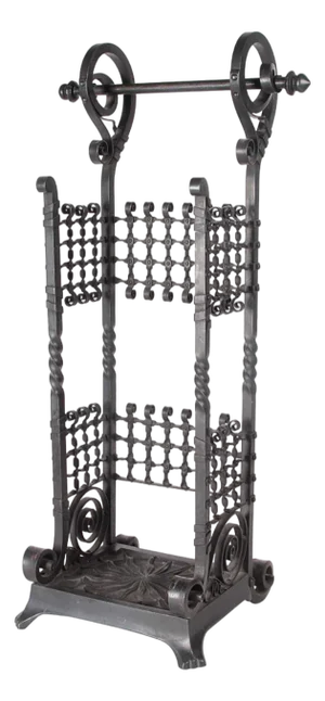 Thomas Jekyll (Attr.) (1827-1881) Cast and Wrought Iron Walking Stick Stand, Umbrella Stand, or Fire Place Tool Stand c.1875