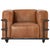 Brown Henry Industrial Modern Leather Arm Chair - Micheal Cherry For Sale - Image 8 of 9