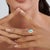 1.43ct Oval Turquoise Cabochon Double Halo Diamond 14k Gold Contemporary Ring Size 4 For Sale - Image 9 of 16