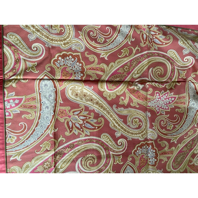 Textile Etro Italian Paisley Fabric Tablecloth With Banded Border 180cm X 280cm (70"x110") For Sale - Image 7 of 8