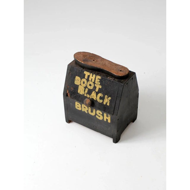 Farmhouse Antique Boot Shine Box For Sale - Image 3 of 8
