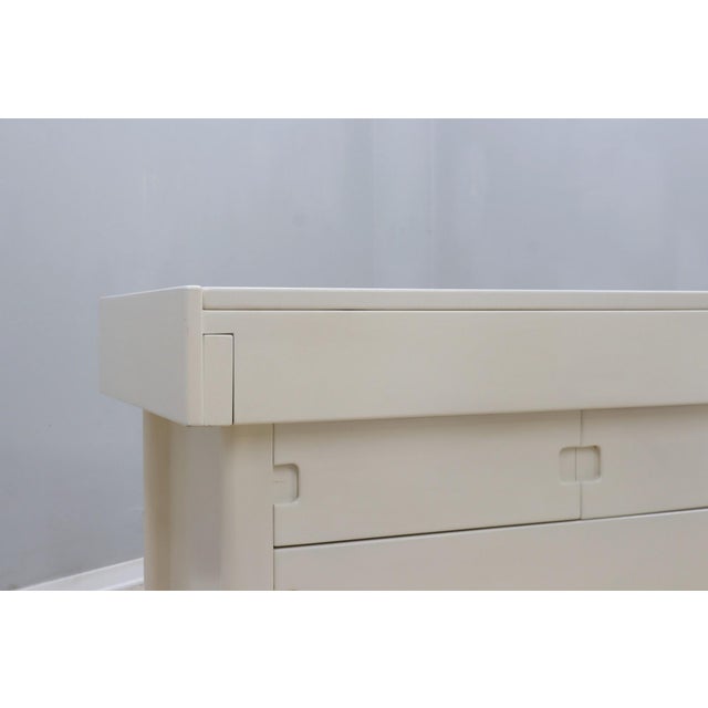 White Vintage Dressing Table with Drawers from Saporiti Italia, 1970s For Sale - Image 8 of 18