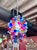 1990s Hand-Blown Multicolor Glass Pendant Light For Sale - Image 4 of 12