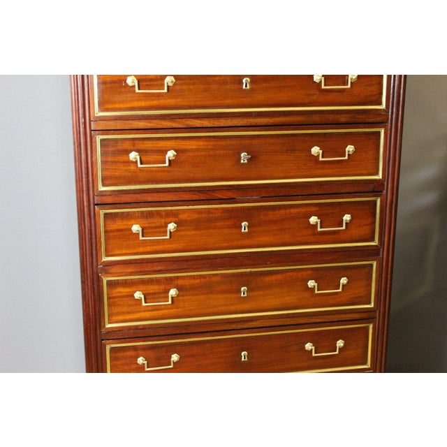 Wood Louis XVI Style Mahogany Chest of Drawers, 18th Century For Sale - Image 7 of 17