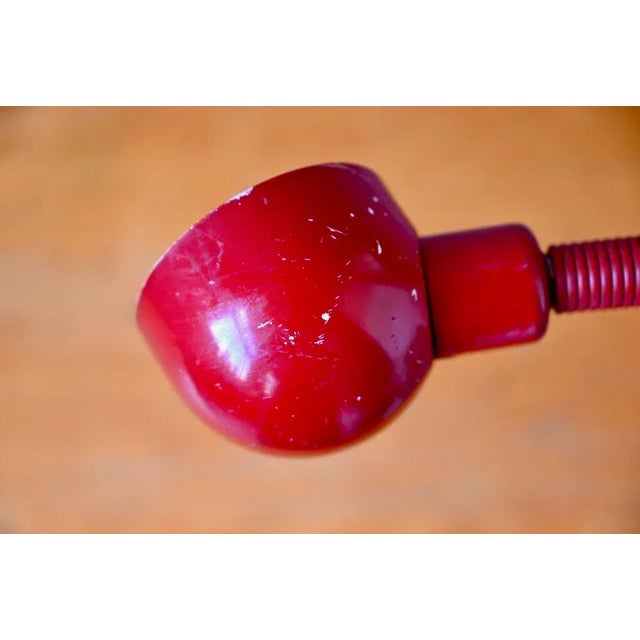 Vintage Snake Desk Lamp in Red, 1970s For Sale - Image 6 of 12