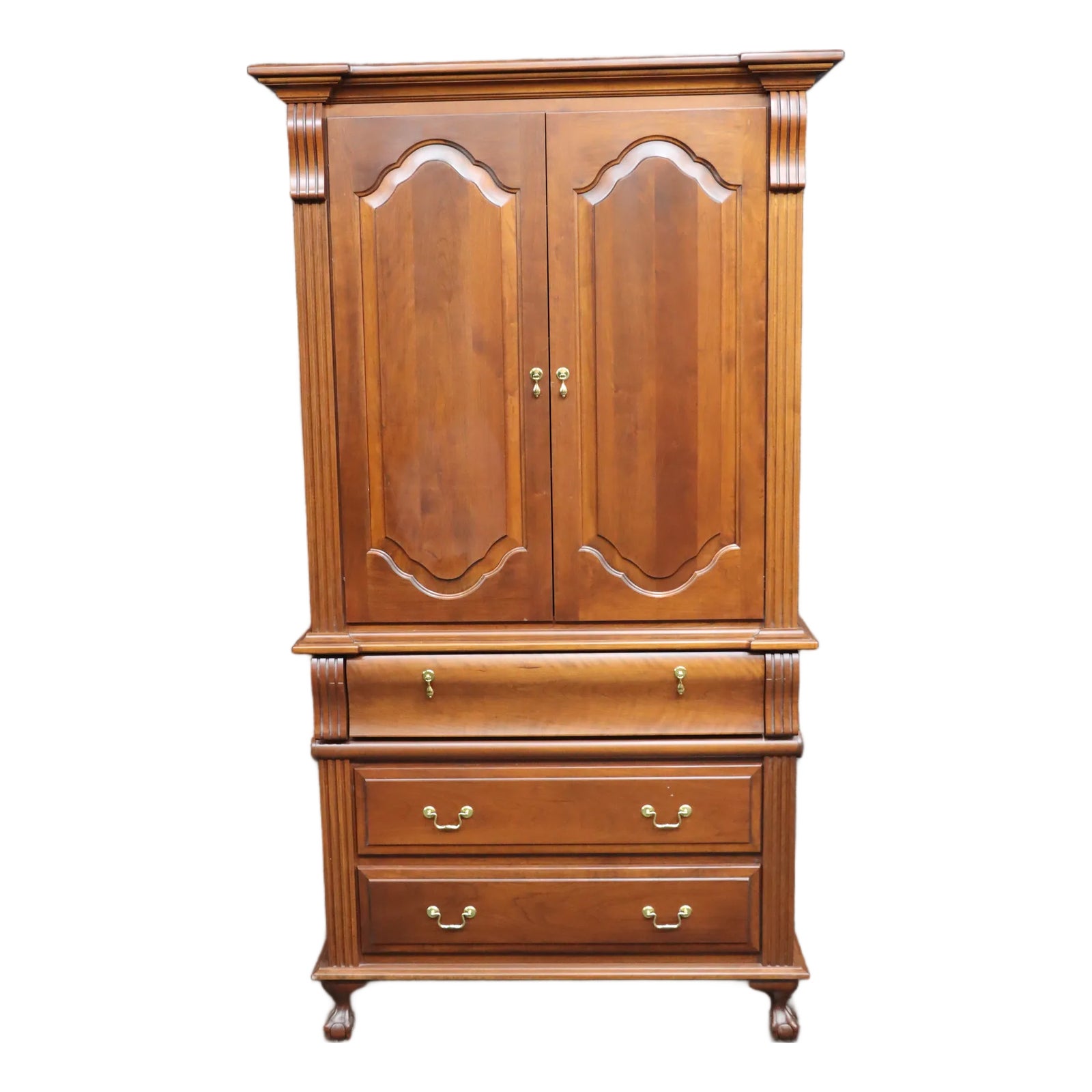 Dutch Designs Two-Piece Cherry Linen Chest | Chairish