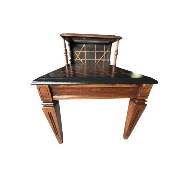 Vintage Custom Postmodern Geometric Accent Table With Plexiglass Display Shelf For Sale - Image 4 of 11