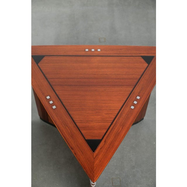 Art Deco Triangular Side Tables by Schuitema from the Decoforma Series, Set of 2 For Sale - Image 5 of 12