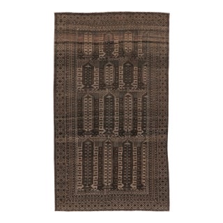 Vintage Turkish Rug With Geometric Patterning in Earthy Tones - Rug & Kilim For Sale