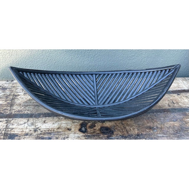 Vintage Rattan Leaf Bowl For Sale - Image 12 of 12