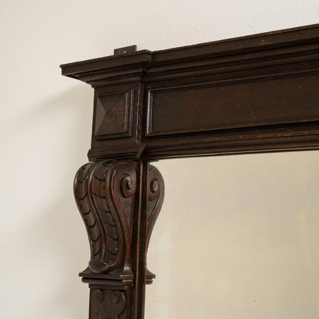 French 19th Century France Brown Wood Full-length & Floor Mirrors For Sale - Image 3 of 10