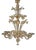 Blown Glass Chandelier with Gilding For Sale