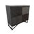 Ebony Geometric Wood Cabinet For Sale - Image 4 of 13