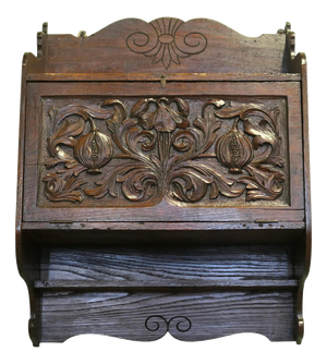 Carved Oak Wall Cupboard
