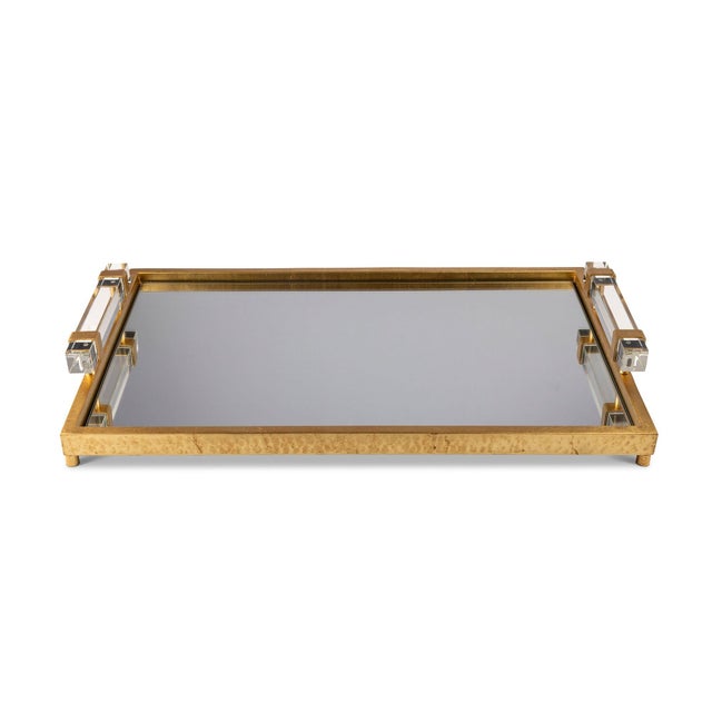 Artemis Tray with Crystal Handles For Sale In Chicago - Image 6 of 10