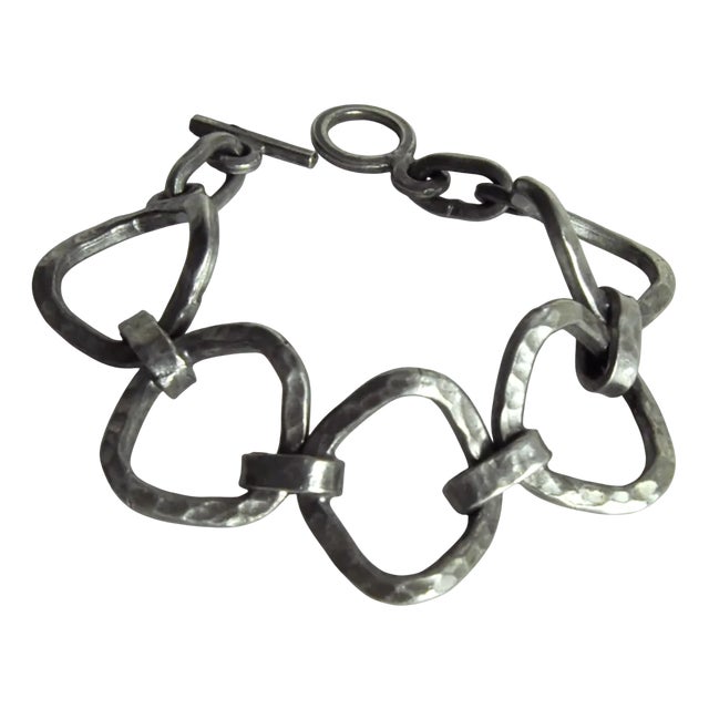 Modernist Pewter Bracelet, Denmark, 1970s For Sale