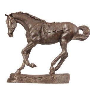 Elizabeth Ritter 'Running Thoroughbred' Bronzed Horse Sculpture For Sale