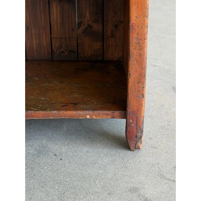 Rustic 1940s Rustic Bucket Bench Cabinet For Sale - Image 3 of 12