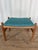 1960s Mid-Century Modern Danish Teak Stool with Blue Upholstered Seat, 1960s For Sale - Image 5 of 8