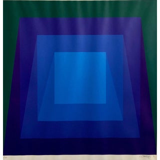Luitpold Domberger, 1970's Op Art Cintique Geometric Abstract Color Gradations Silkscreen Domberger, 1970 For Sale