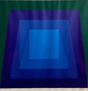 Luitpold Domberger, 1970's Op Art Cintique Geometric Abstract Color Gradations Silkscreen Domberger, 1970