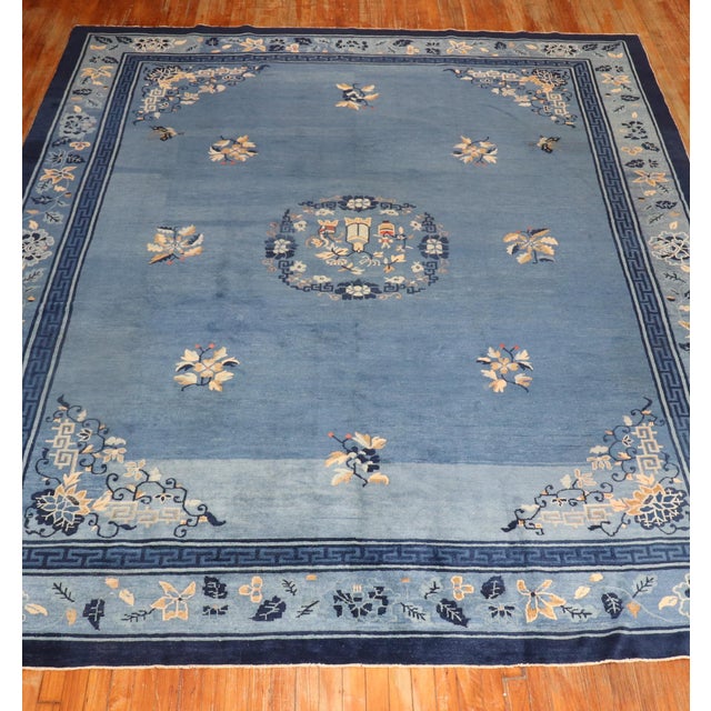 Early 20th Century Early 20th Century Zabihi Collection Chinese Peking Room Rug - 9'1" x 11'8" For Sale - Image 5 of 11