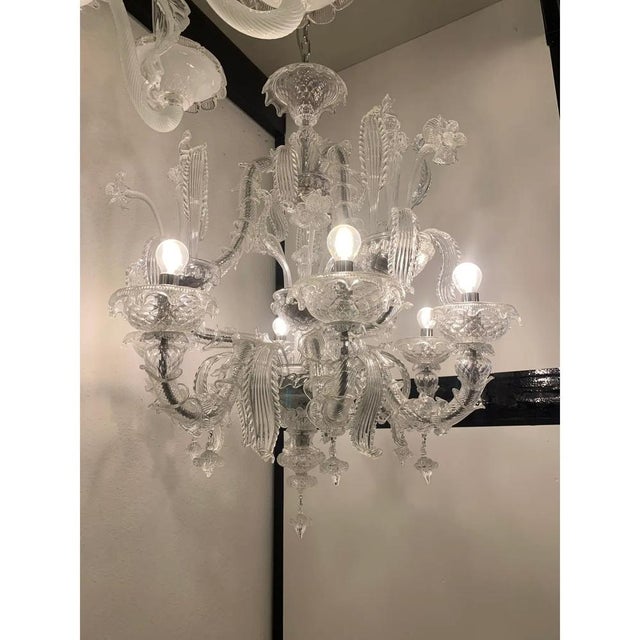 Murano-Style Chandelier in Transparent Glass by Simoeng For Sale - Image 9 of 12