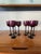 Mid-Century Modern Set of 8 Carlo Moretti Empoli Cased Glass Plum Wine Glasses For Sale - Image 3 of 7