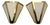 Pyramid Brass and Acrylic Geometric Wall Lights from Kullmann, 1970s, Set of 2 For Sale