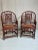 Pair of 1960s Rattan High Back Throne Chairs For Sale - Image 9 of 9