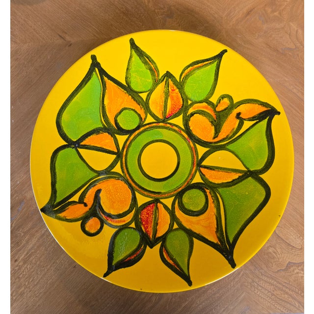 Ceramic VIntage Poole of England Hand Painted Plate For Sale - Image 7 of 8