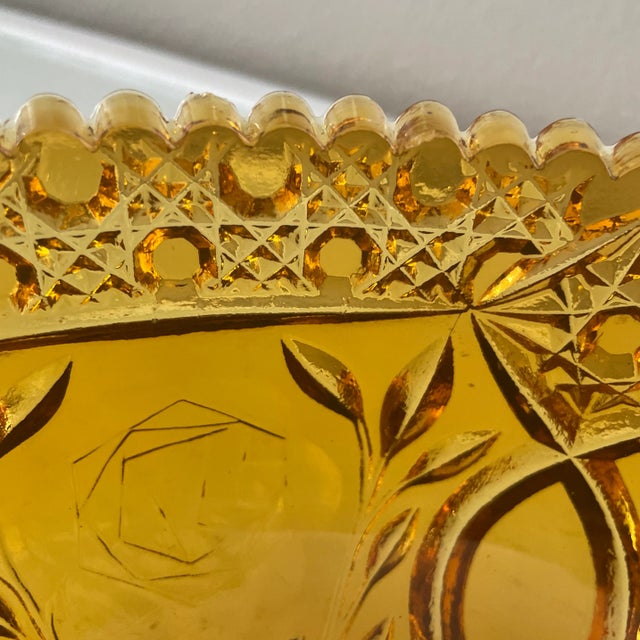 Vintage Dark Amber Serving or Decorative Bowl For Sale In Orlando - Image 6 of 11