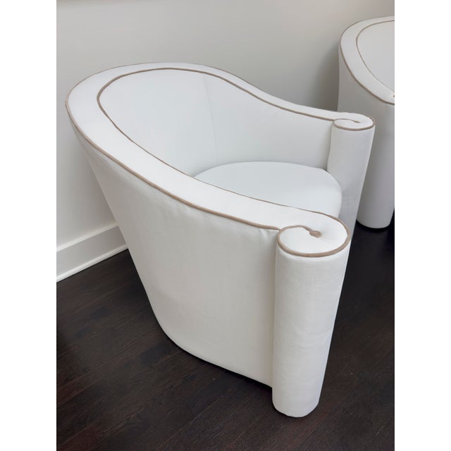 1980s Casa Bique High-Fashion Snail Chairs Pair For Sale - Image 11 of 17