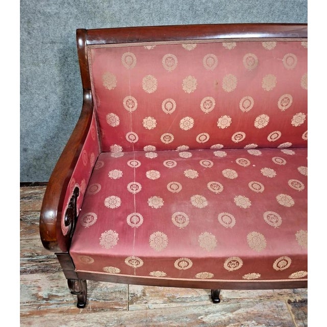 Restoration Empire Mahogany Sofa, 1890s For Sale - Image 9 of 9
