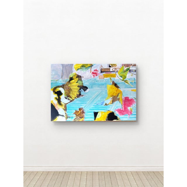 Abstract Doug Martin Oil Painting on Canvas 36" X 24" For Sale - Image 3 of 5