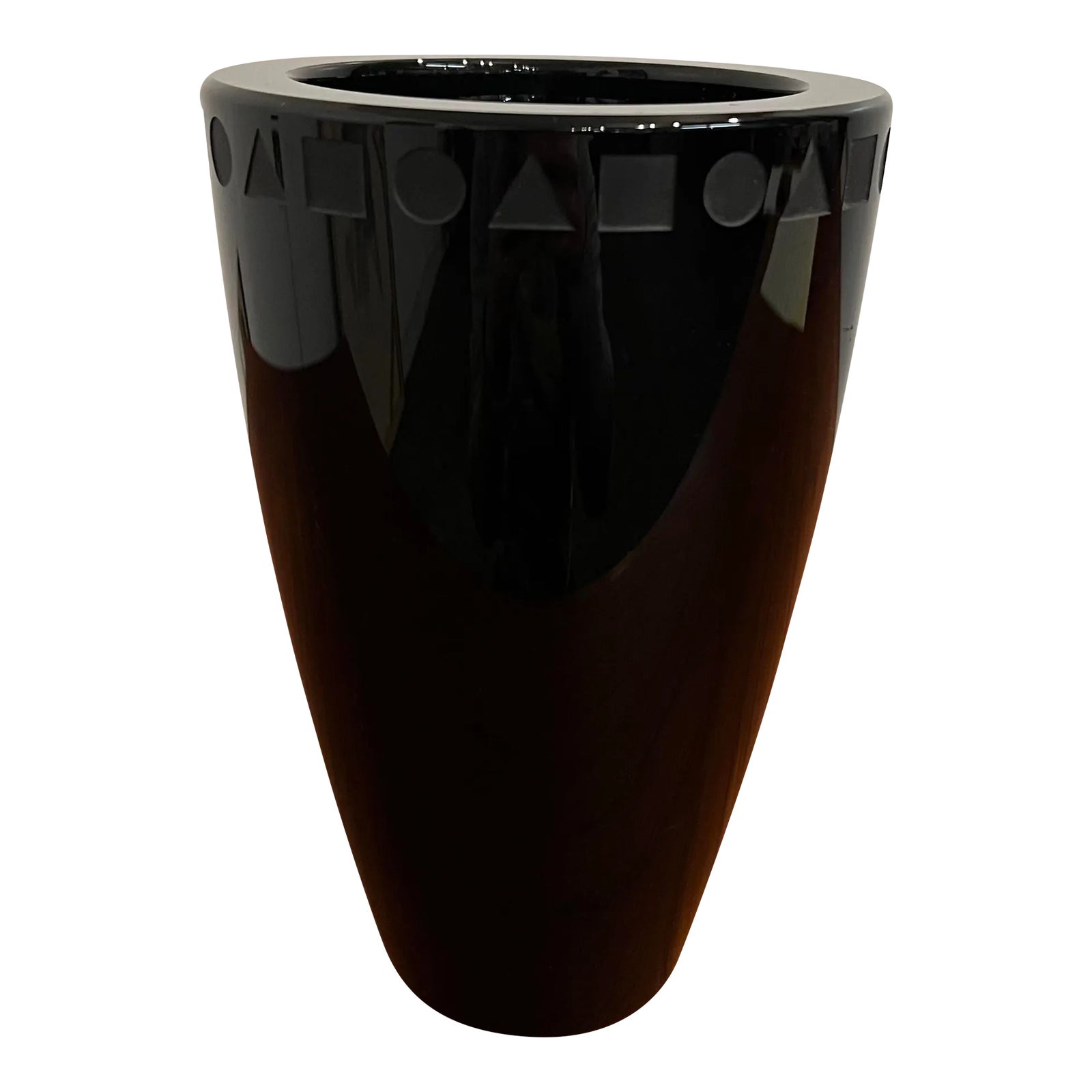 Black Sengai Vase by Ward for Sasaki Chairish
