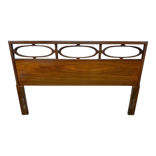 Mid-Century Modern Full Size Walnut Headboard For Sale