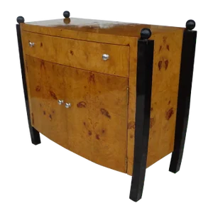 Art Deco Style Burl Cabinet Sideboard Server