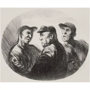 1939 After "Baseball Argument" by Paul Clemens, First Edition Period Lithograph
