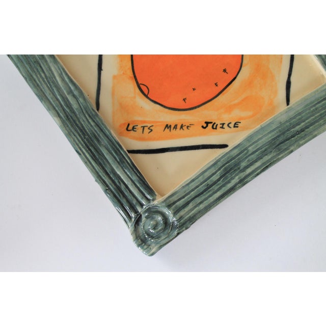 Vintage Rhonda Cearlock Studio Art Ceramic Wall Art Hangings S/3 For Sale - Image 4 of 11