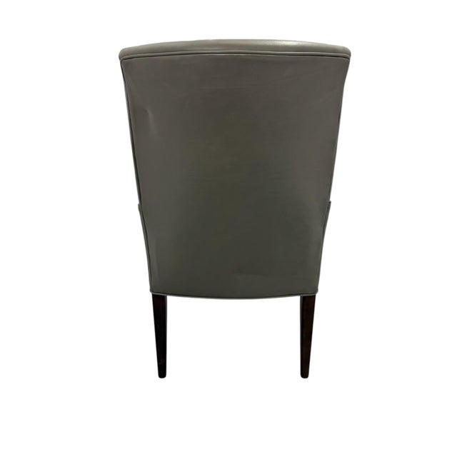 Early 21st Century Arhaus Rhen Leather Side Arm Chair - Showroom Sample For Sale - Image 5 of 11