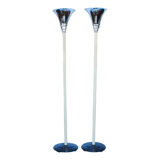 Art Deco Uplighter Lamps, Set of 2 For Sale