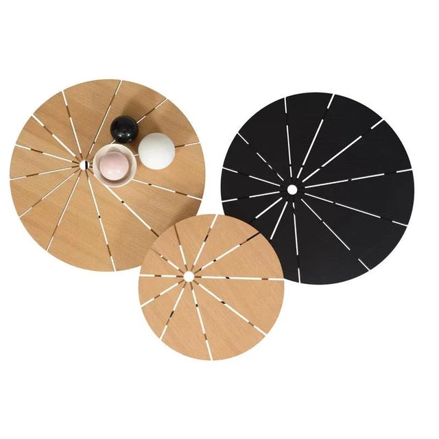 Contemporary Big And Low Bam Bam Black Ash Table by OK Design For Sale - Image 3 of 6