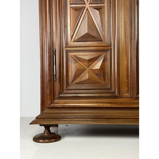 Burgundy Walnut Wardrobe, 1700s For Sale - Image 16 of 18